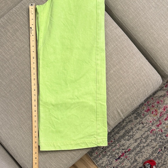 Urban Outfitters High-Rise Wide Leg Jeans in Lime - Picture 5 of 5